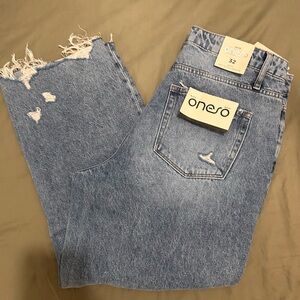 NWT Oneso Distressed Baggy Jeans